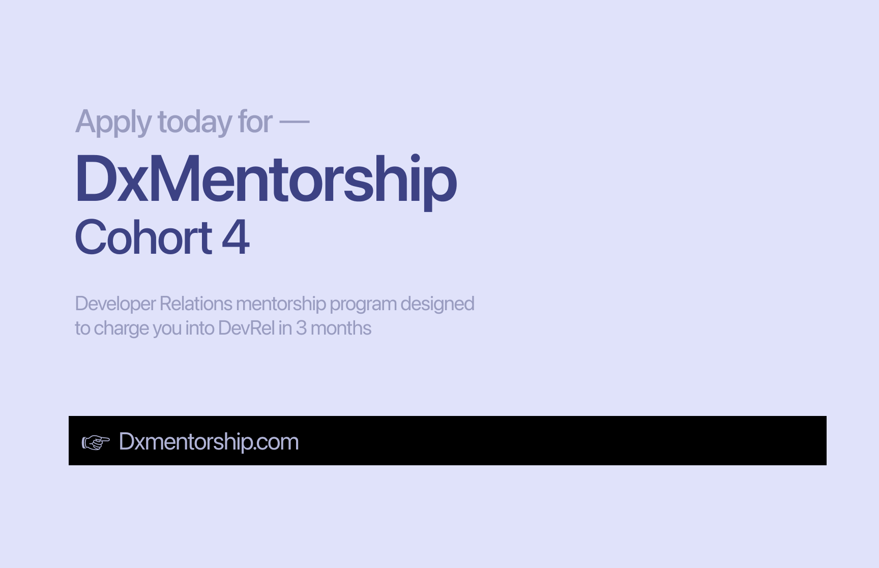 DXMentorship Cohort 4 is Open!